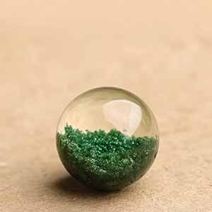 Half-and-Half Ghost Crystal with clear separation between green inclusion zone and transparent quartz